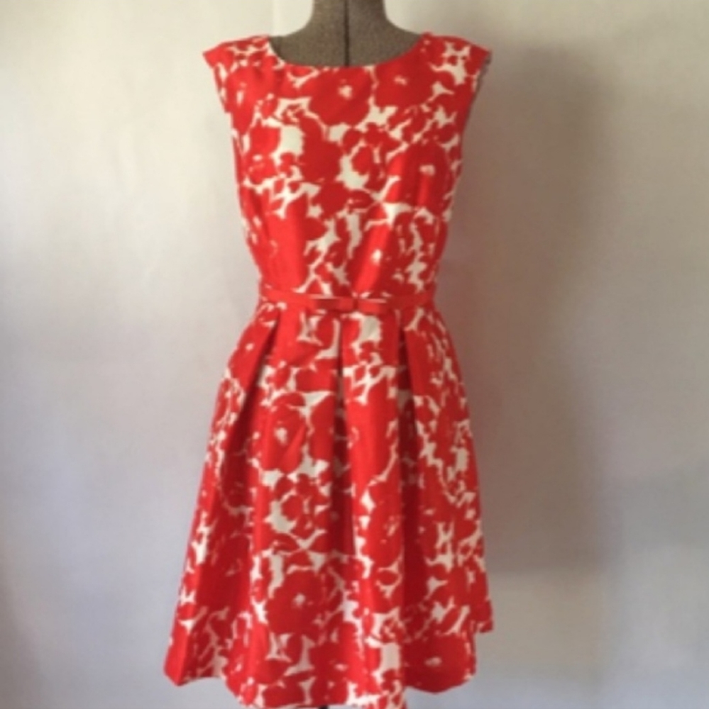 NEW-Danny & Nicole Red Floral Dress.